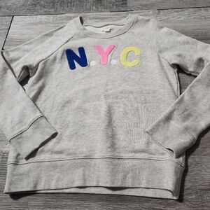 💘 Crewcuts Gray Sweatshirt with Colorful NYC Design